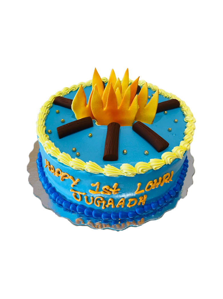 Blue Lohri Cake