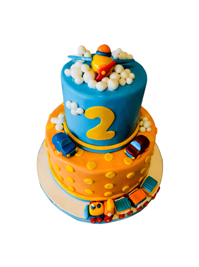 2Nd Birthday Car Fondant Cake