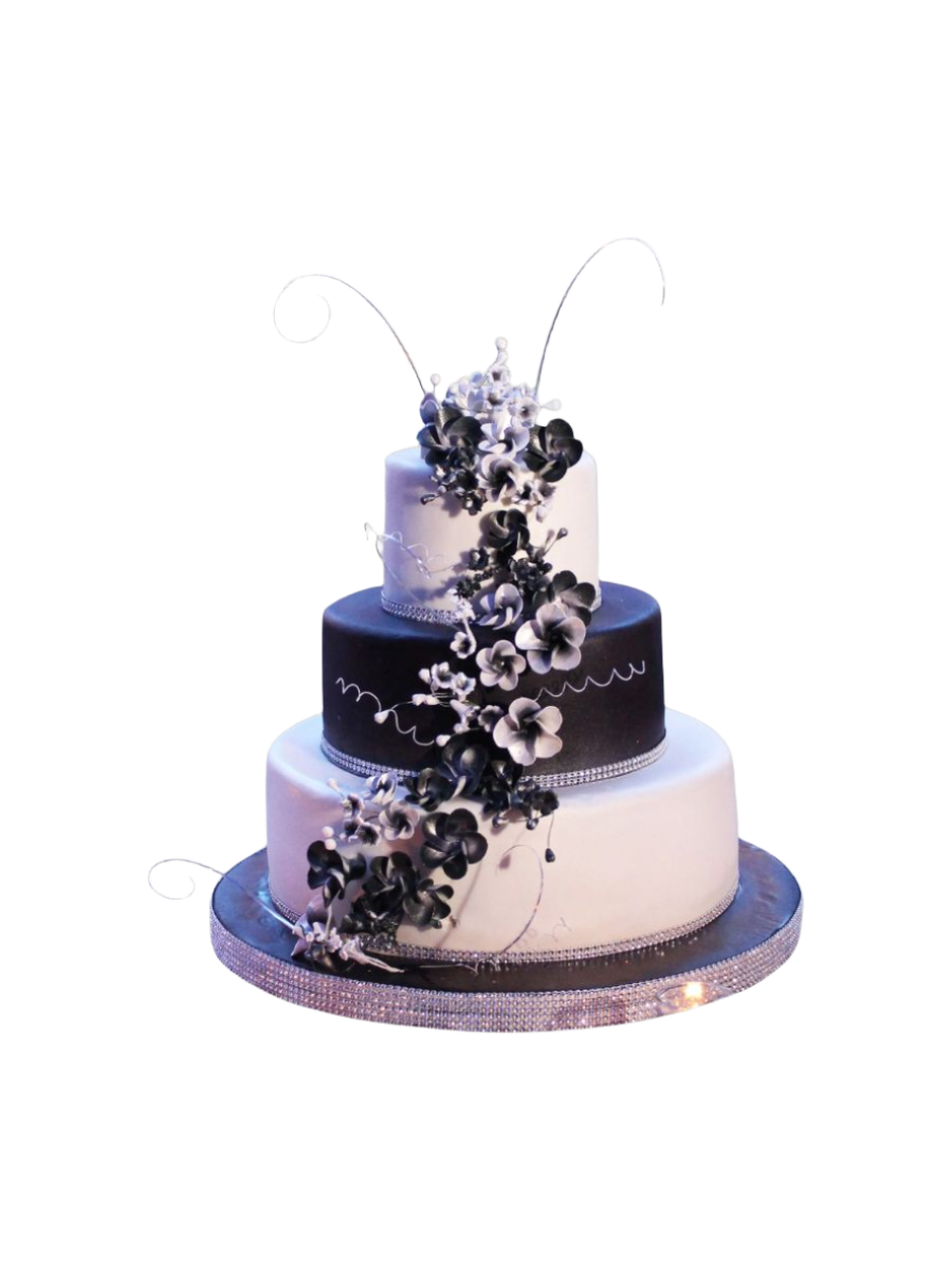 Andrea Black & White Wedding Cake