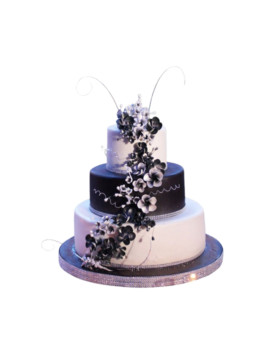 Andrea Black & White Wedding Cake