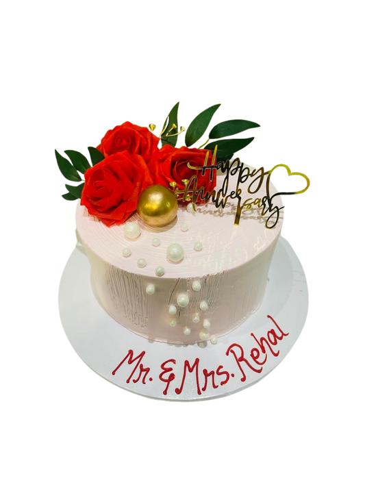 Mr & Mrs Rehal Anniversary Cake