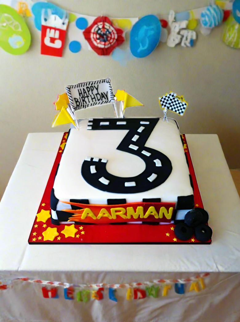 Race Car Speedster Fondant Cake