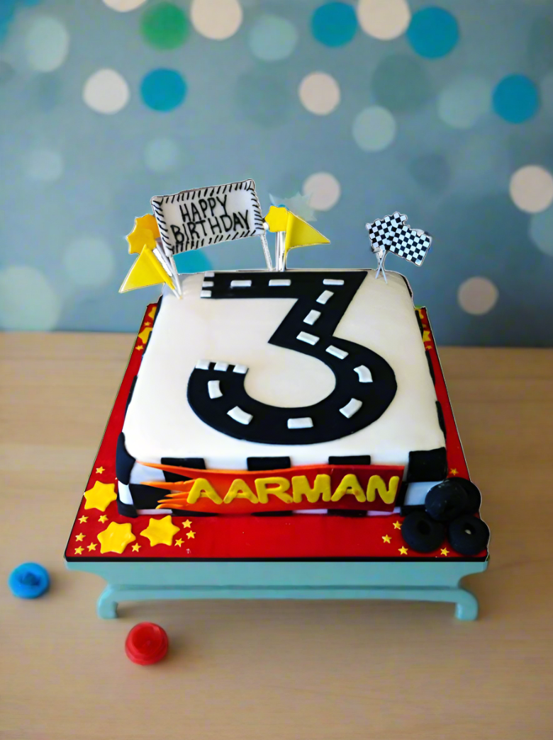 Race Car Speedster Fondant Cake