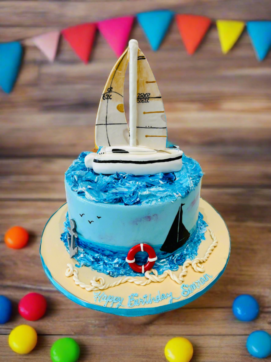 Sailing Boat Fondant Cake