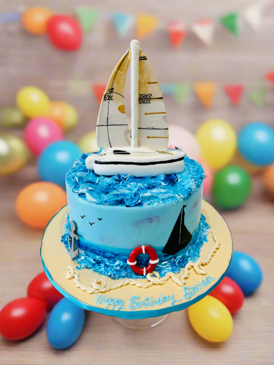 Sailing Boat Fondant Cake