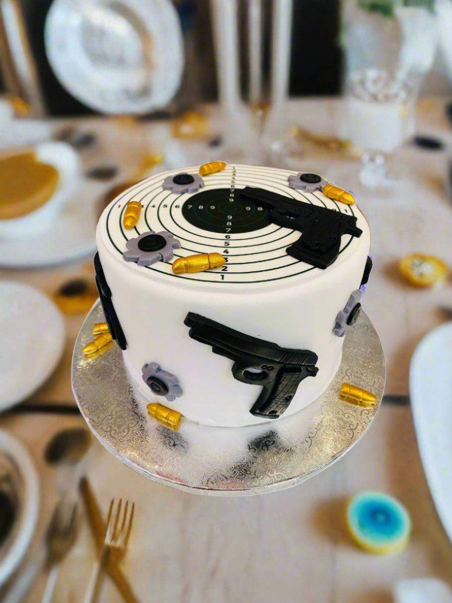 Bullet Gun Fondant Cake