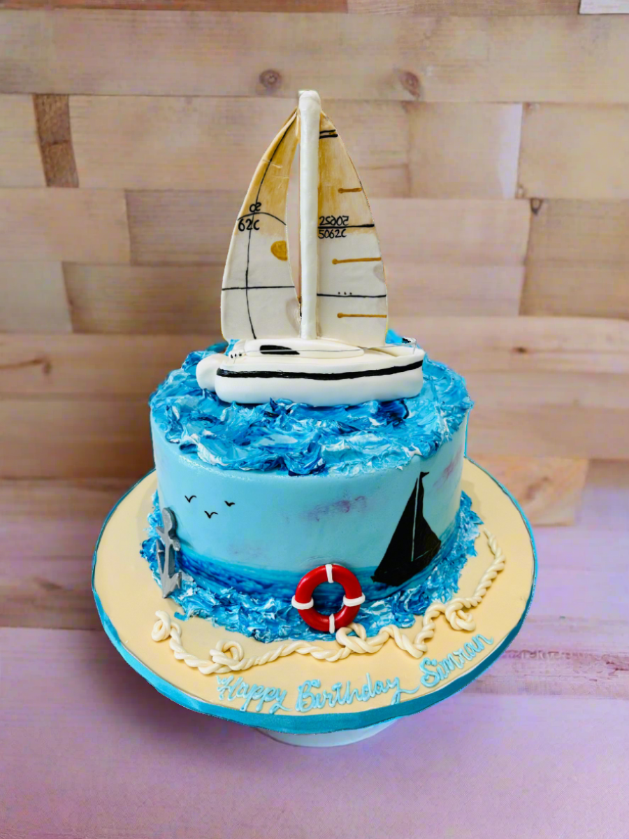 Sailing Boat Fondant Cake