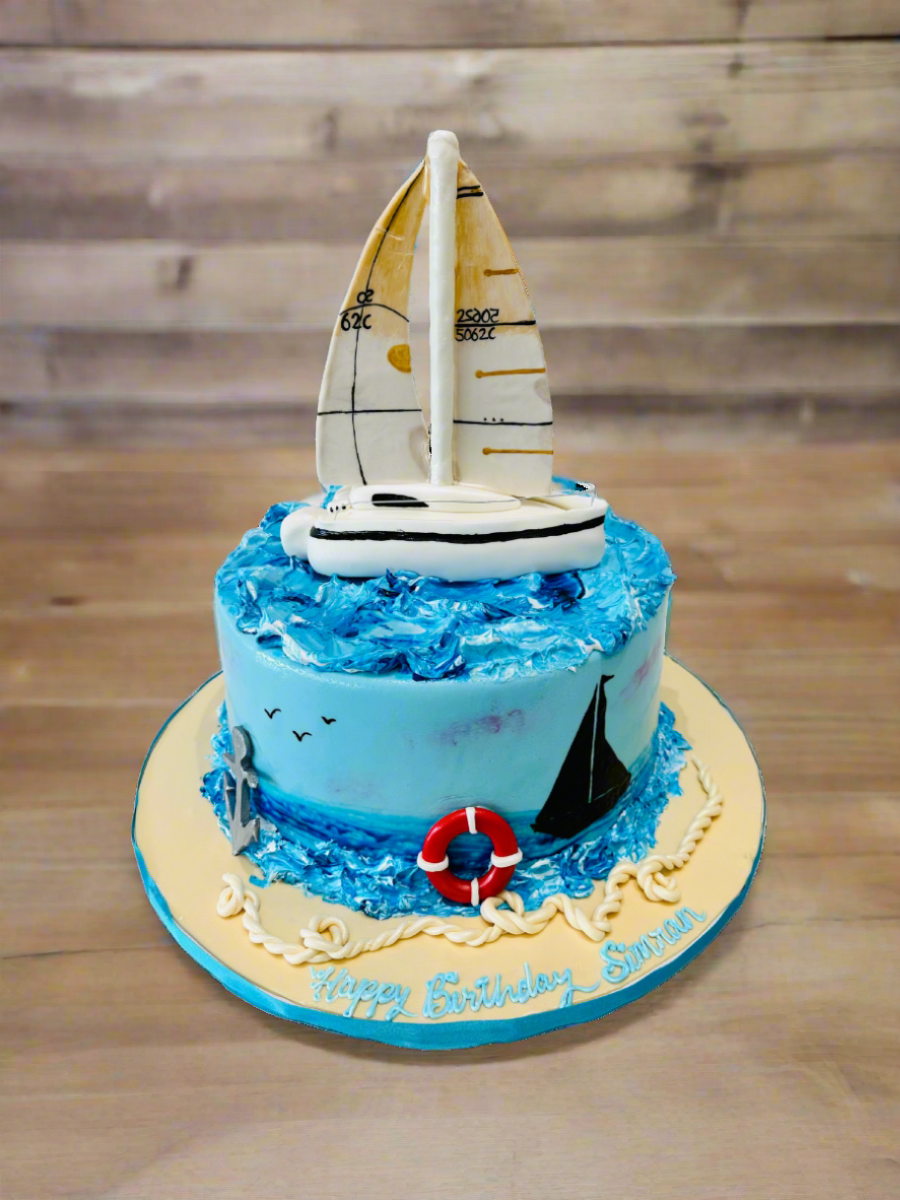 Sailing Boat Fondant Cake