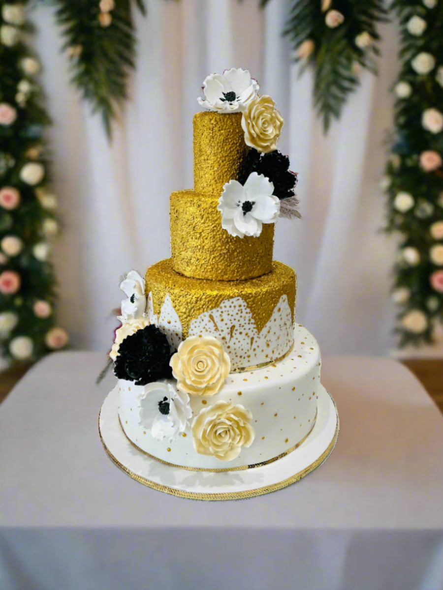 Amanda Gold Fondant Cake