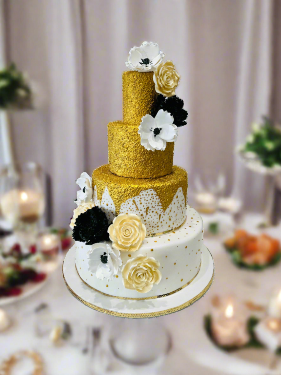 Amanda Gold Fondant Cake