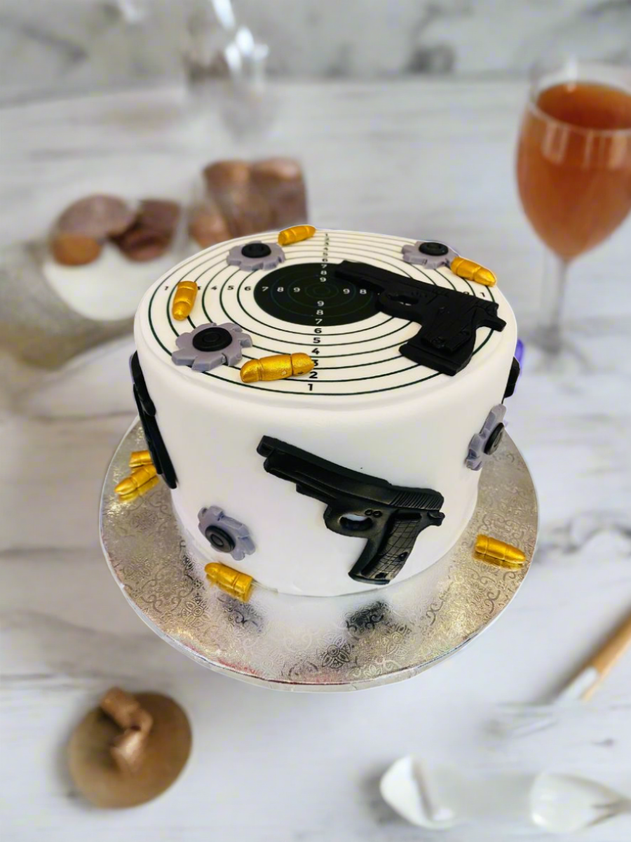 Bullet Gun Fondant Cake