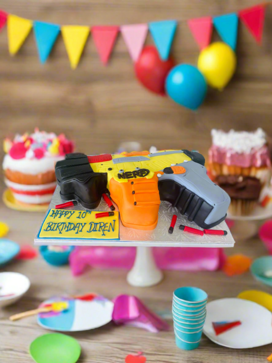 Nerf Gun Fondant Molded Cake