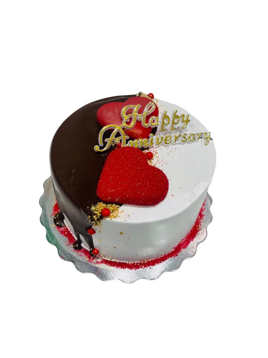 Henry Red Heart Anniversary Cake