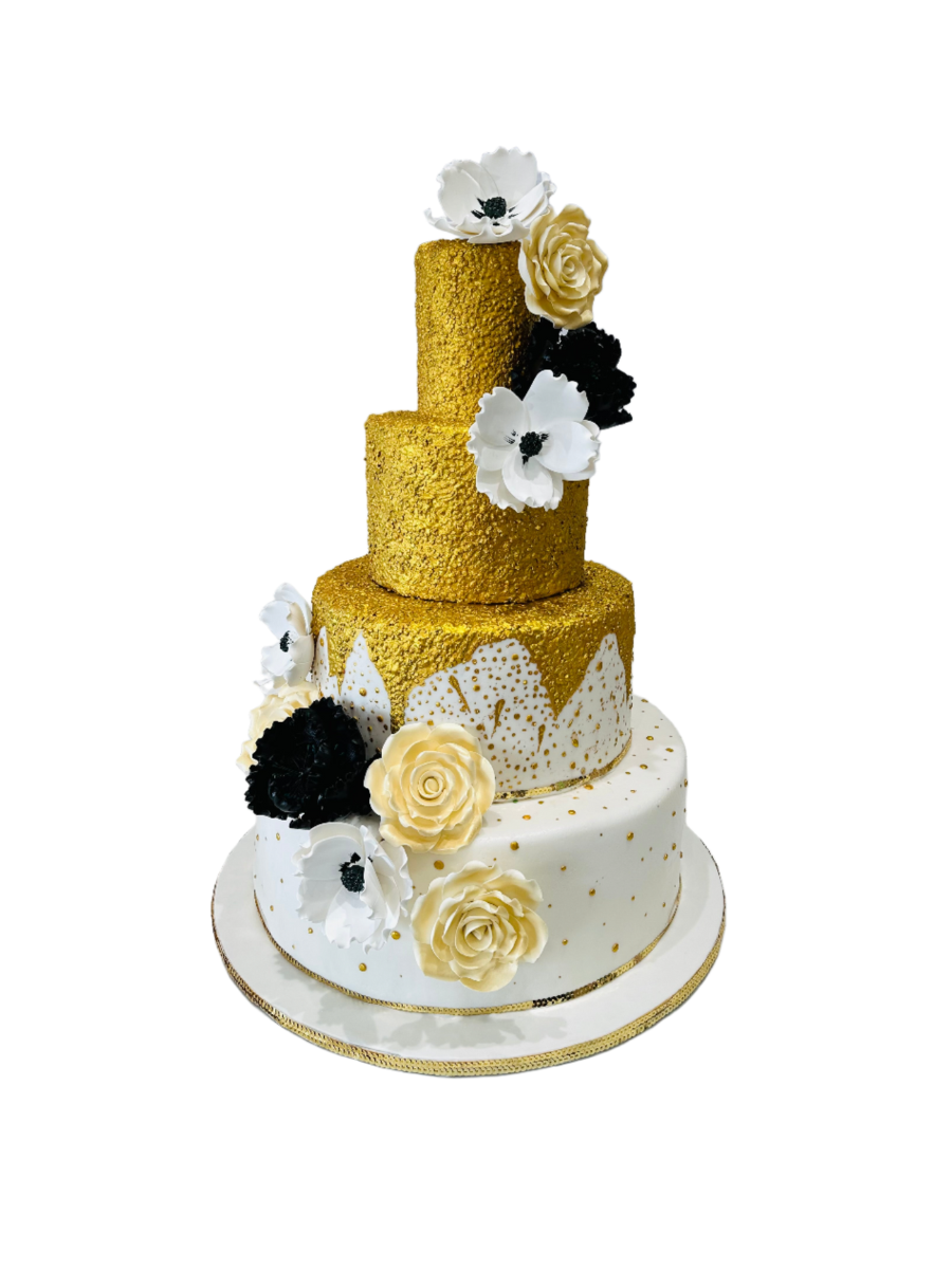 Amanda Gold Fondant Cake