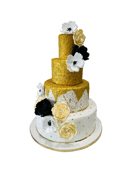 Amanda Gold Fondant Cake