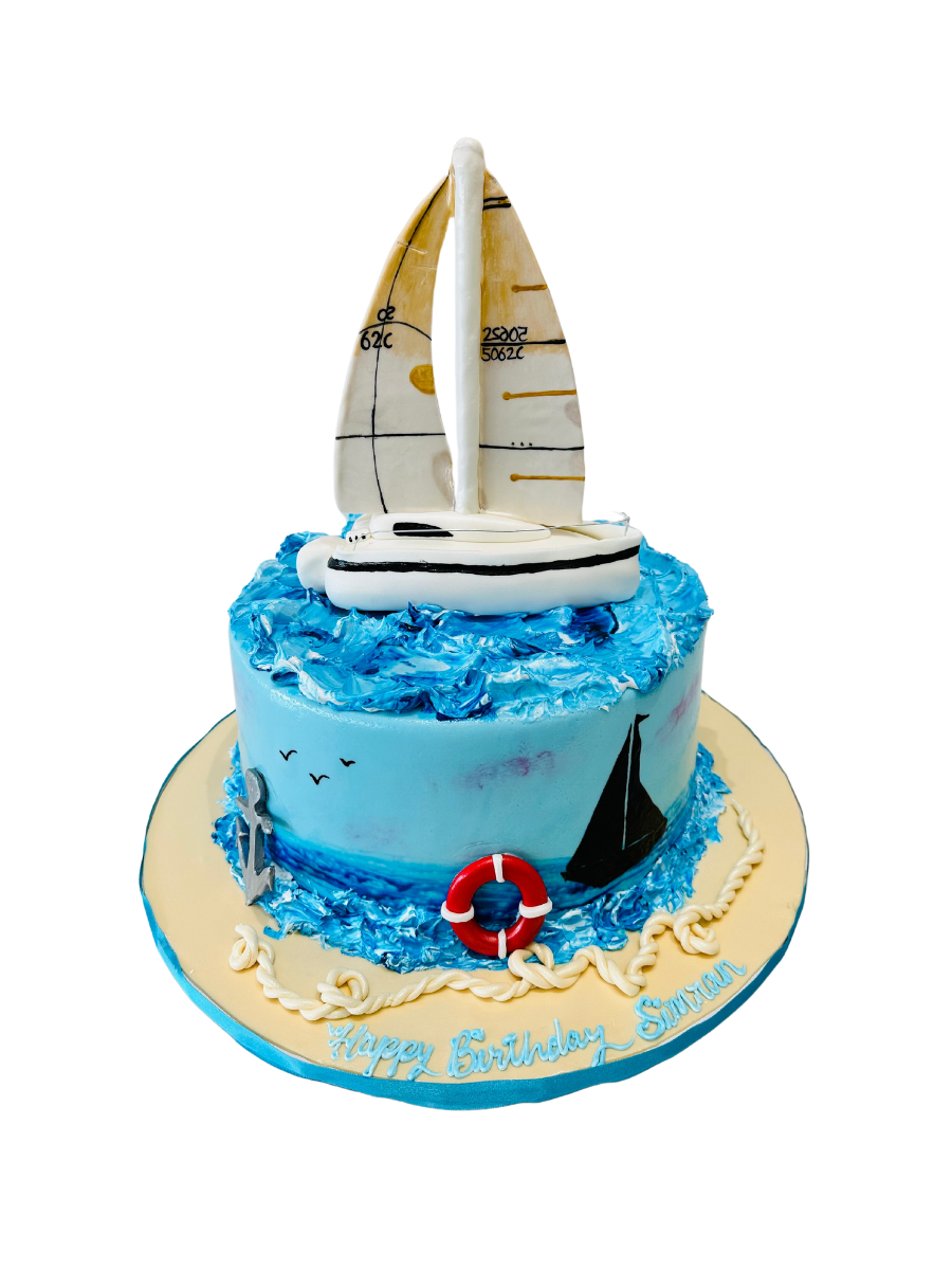 Sailing Boat Fondant Cake