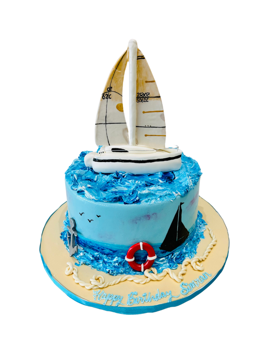 Sailing Boat Fondant Cake