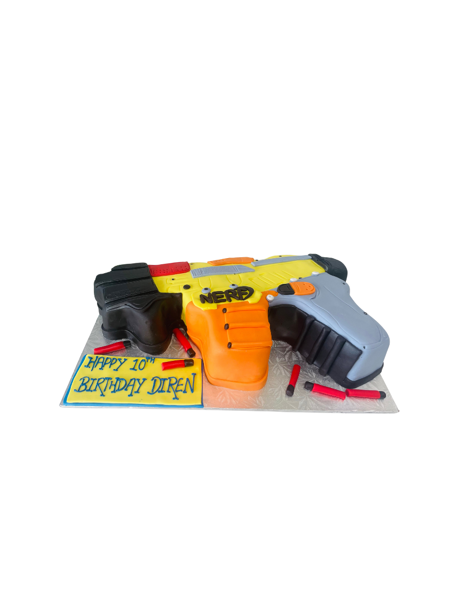 Nerf Gun Fondant Molded Cake