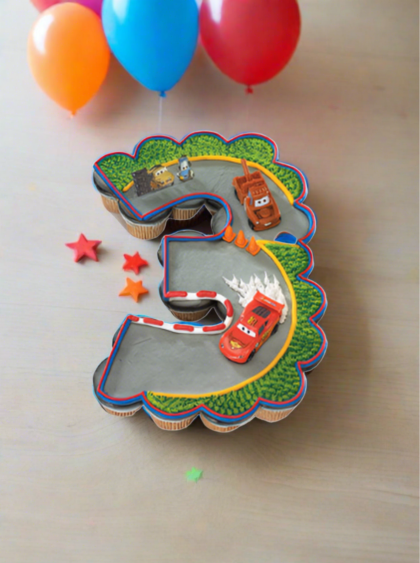 3Rd Birthday Cars 2 World Grand Prix Cupcakes