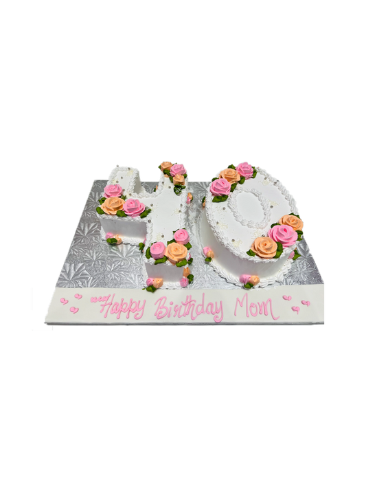 Pink & Peach Digit Molded Cake