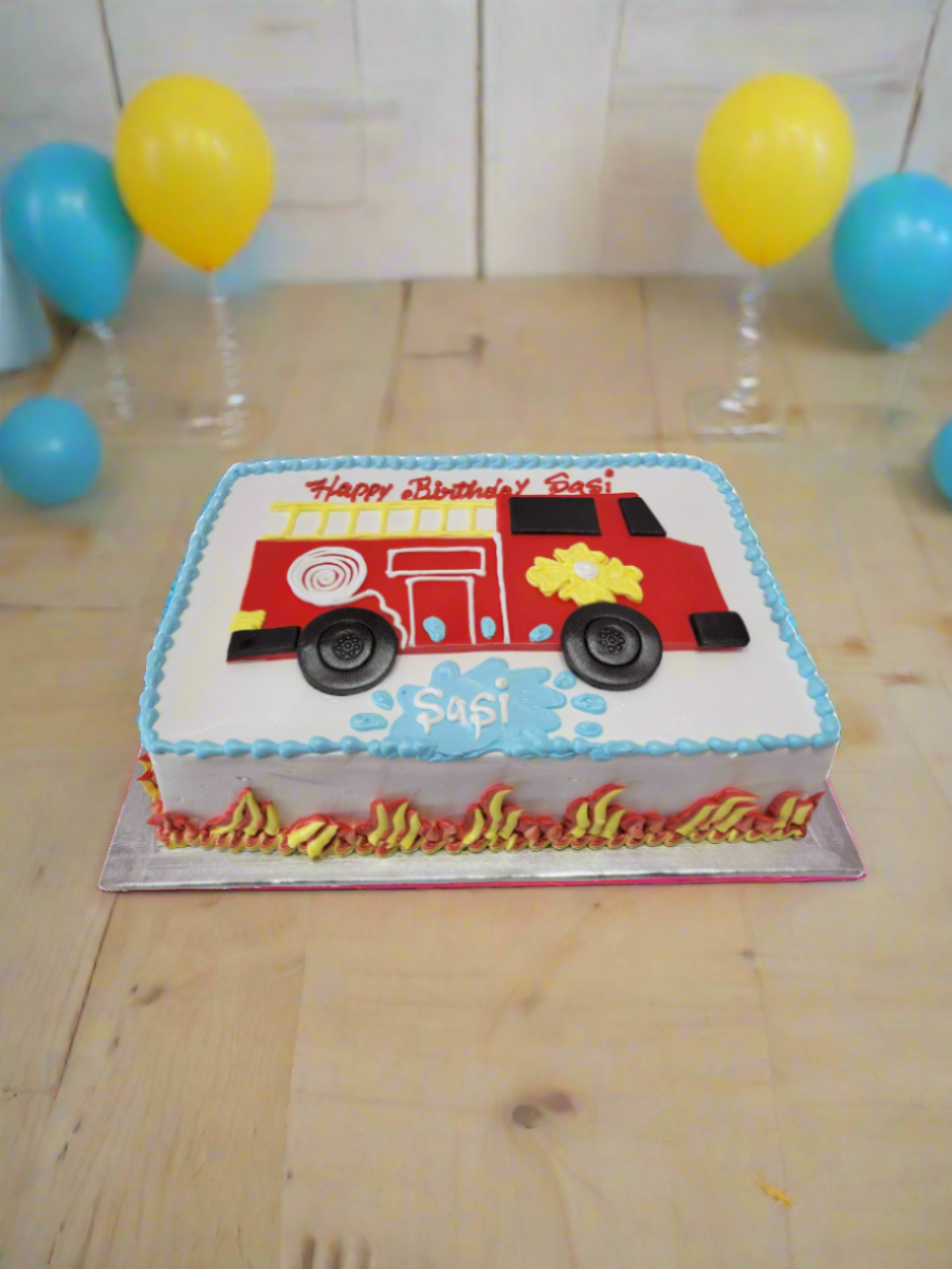 Fire Truck Cream Cake