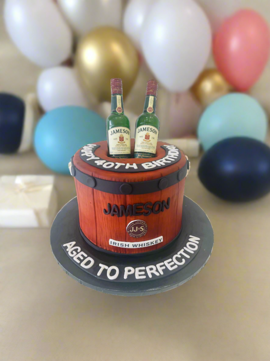 Jameson Bottle Fondant Cake