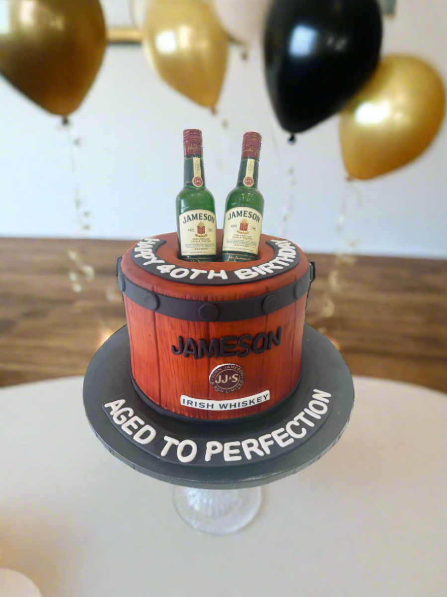 Jameson Bottle Fondant Cake