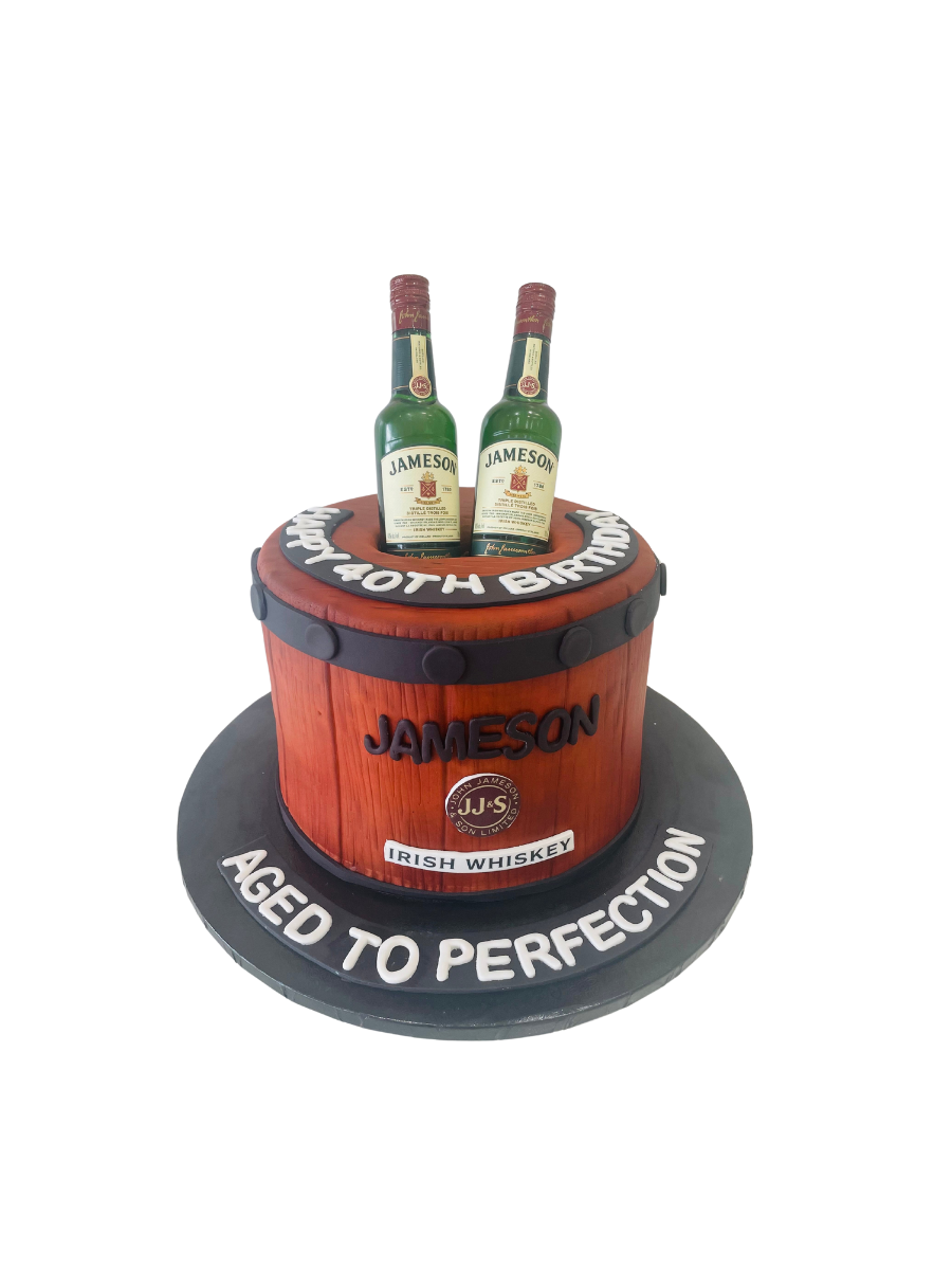 Jameson Bottle Fondant Cake