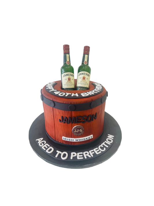 Jameson Bottle Fondant Cake