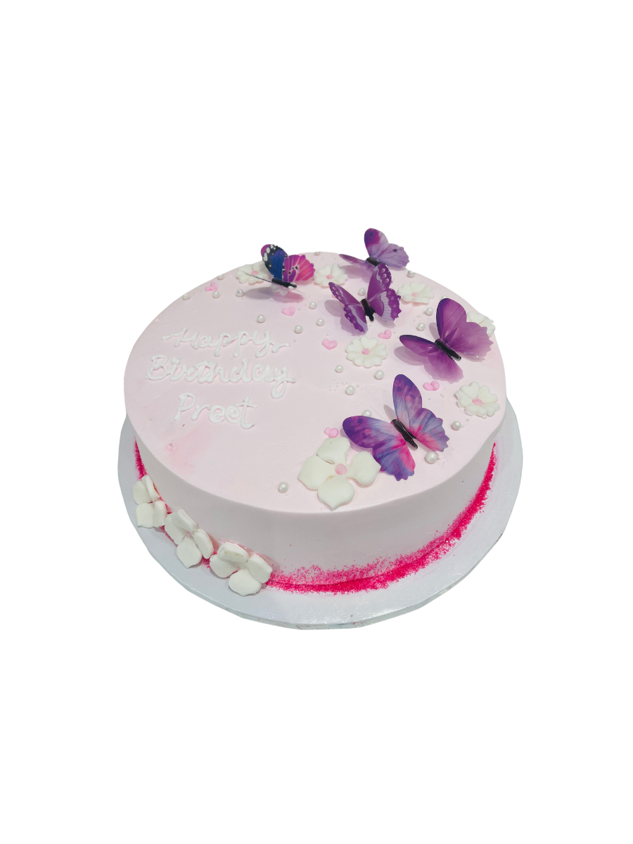 Preet Butterfly Birthday Cake