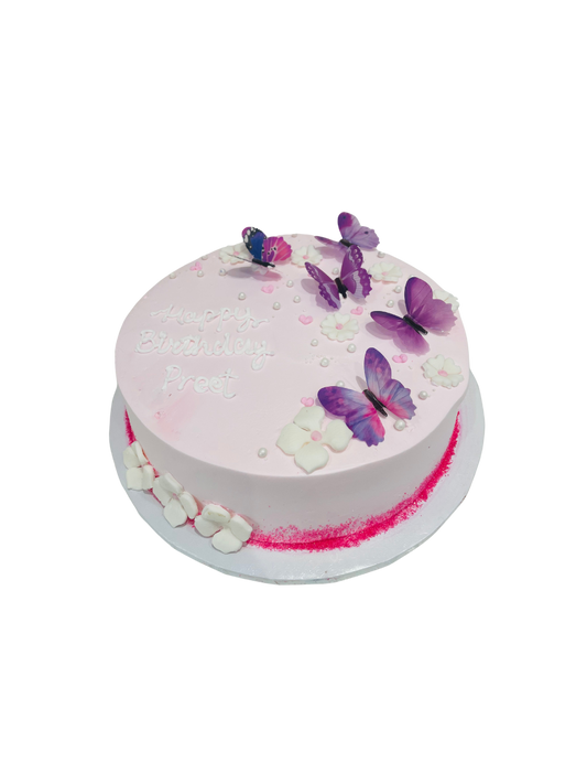 Preet Butterfly Birthday Cake