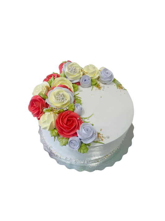 Rose Garden Floral Cake