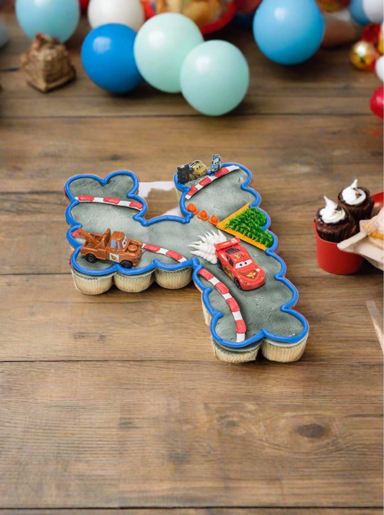 4Th Birthday Cars 2 World Grand Prix Cupcakes