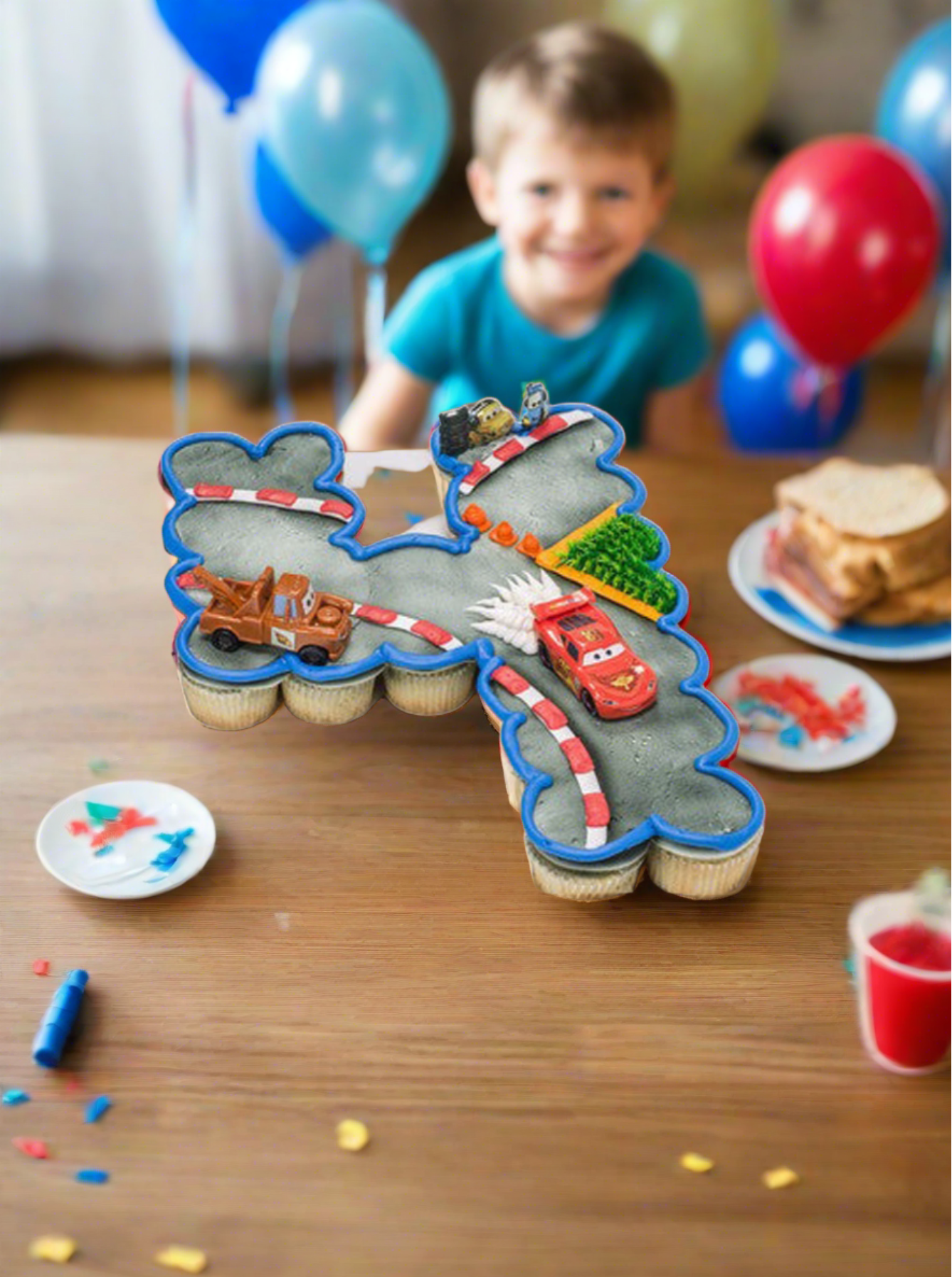4Th Birthday Cars 2 World Grand Prix Cupcakes