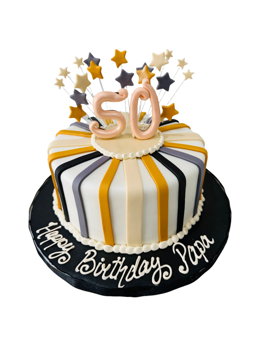 50th Gold Jubilee Anniversary Cake
