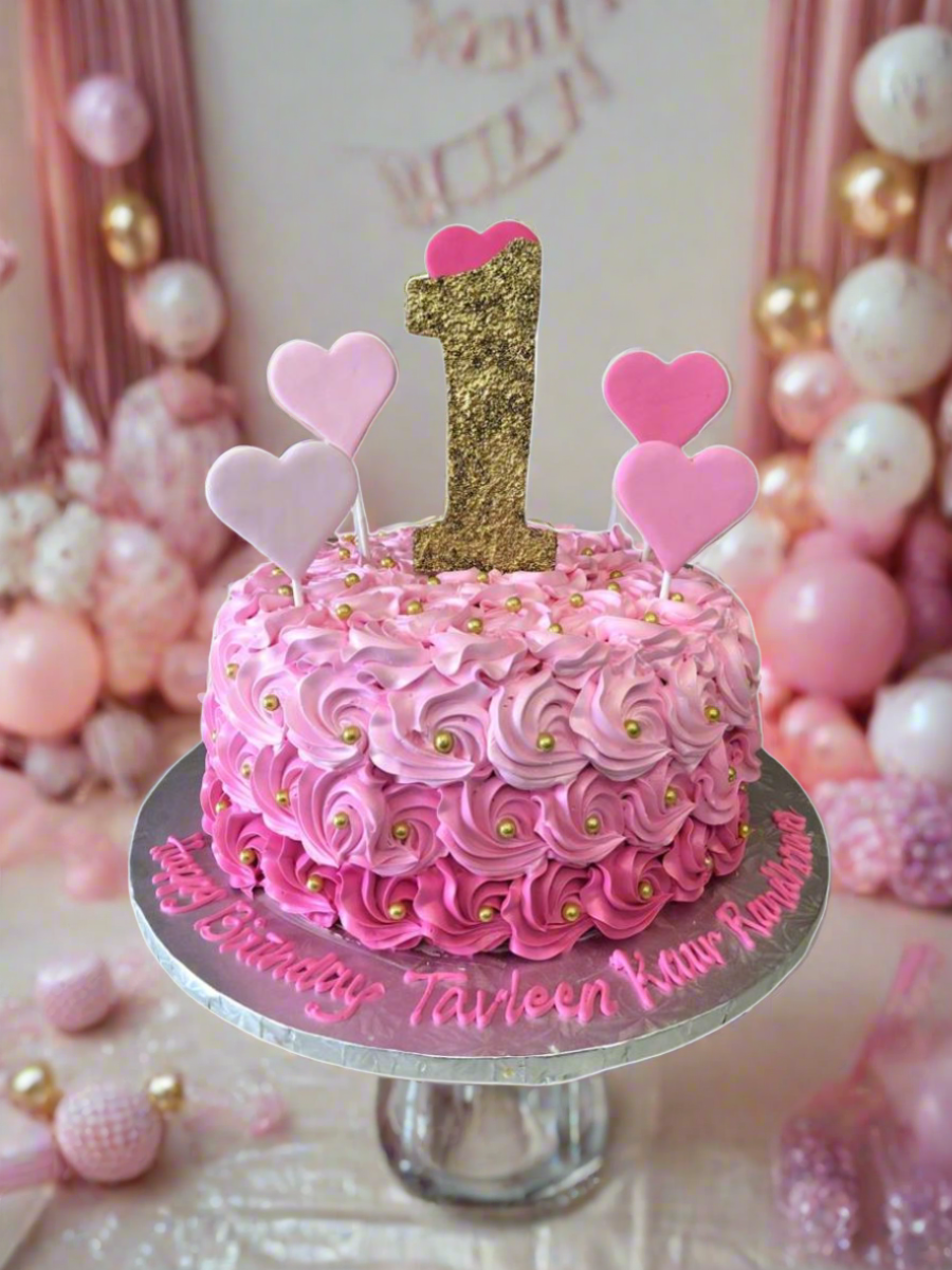 Tavleen Pink Rosette Cake