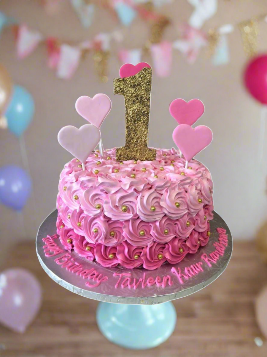 Tavleen Pink Rosette Cake