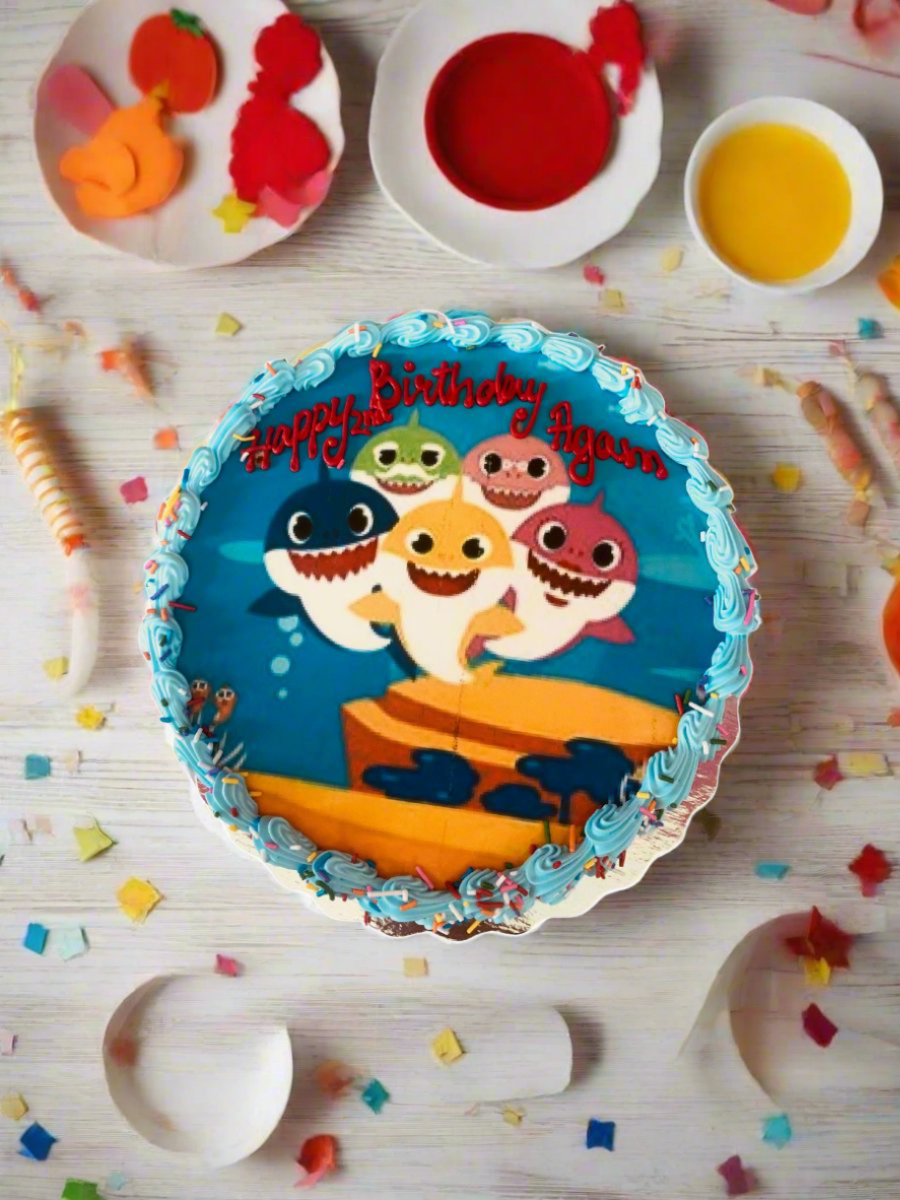 Baby Shark Photo Cake
