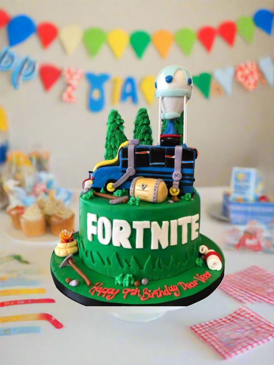 Fortnite Fondant Birthday Cake