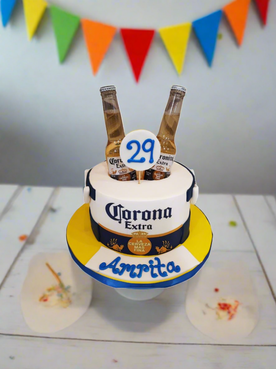 Corona Extra Beer Bottle Cake