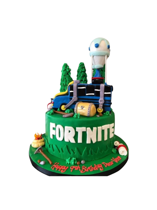 Fortnite Fondant Birthday Cake