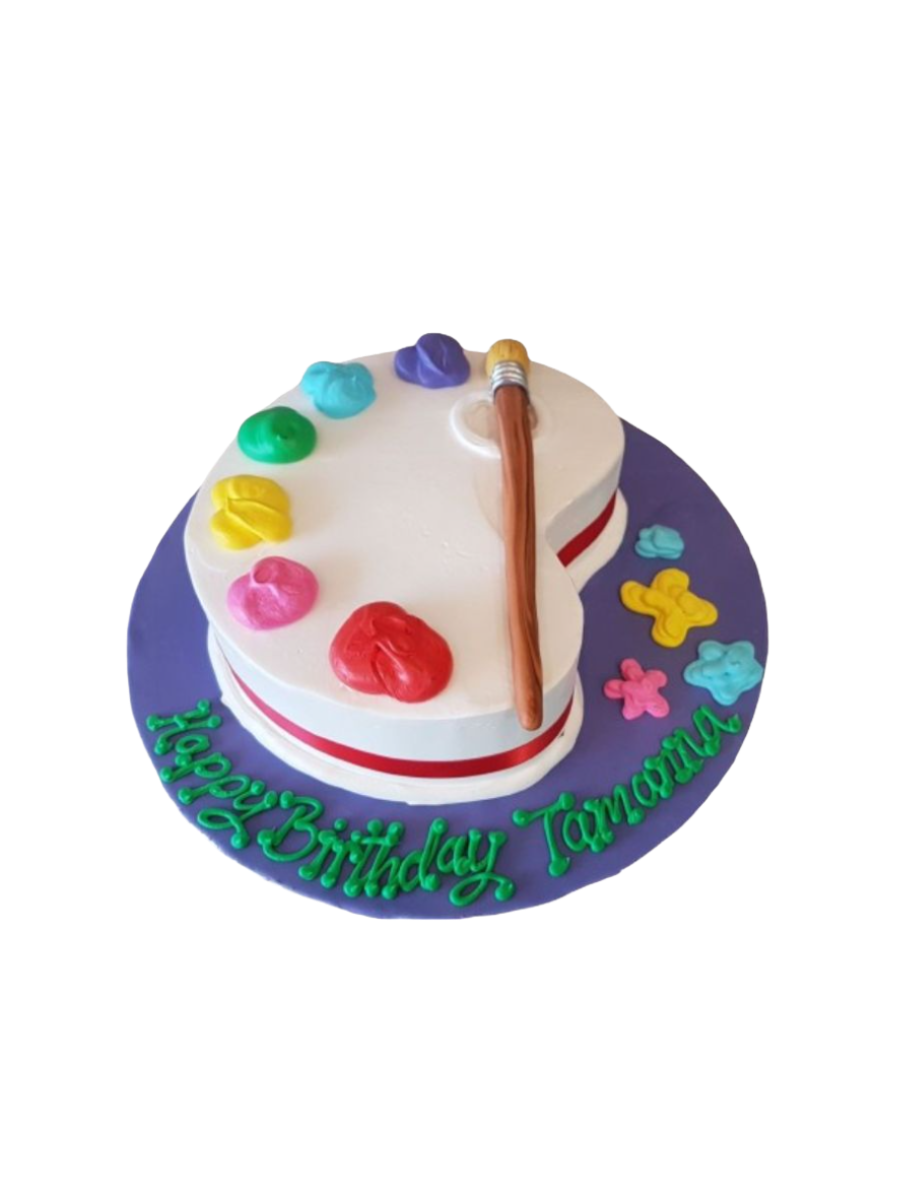 Art Palette Birthday Cake