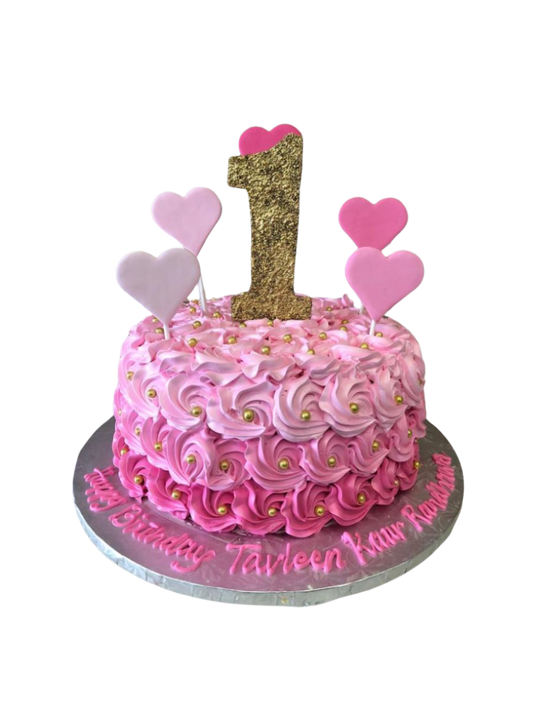 Tavleen Pink Rosette Cake