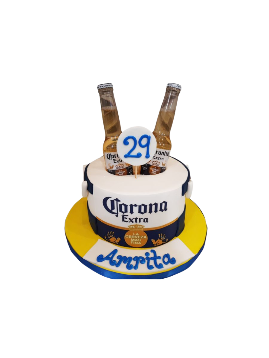 Corona Extra Beer Bottle Cake