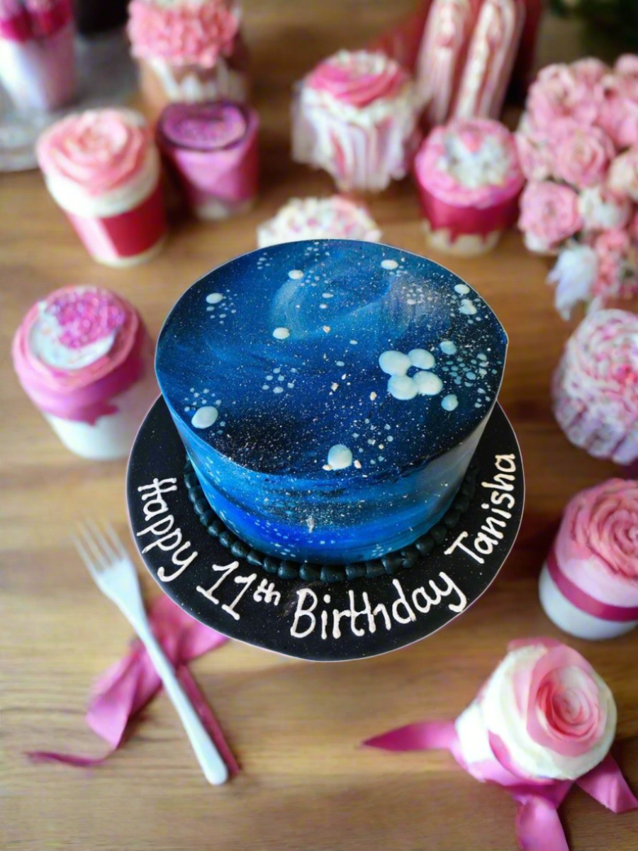 Galaxy Themed Birthday Cake