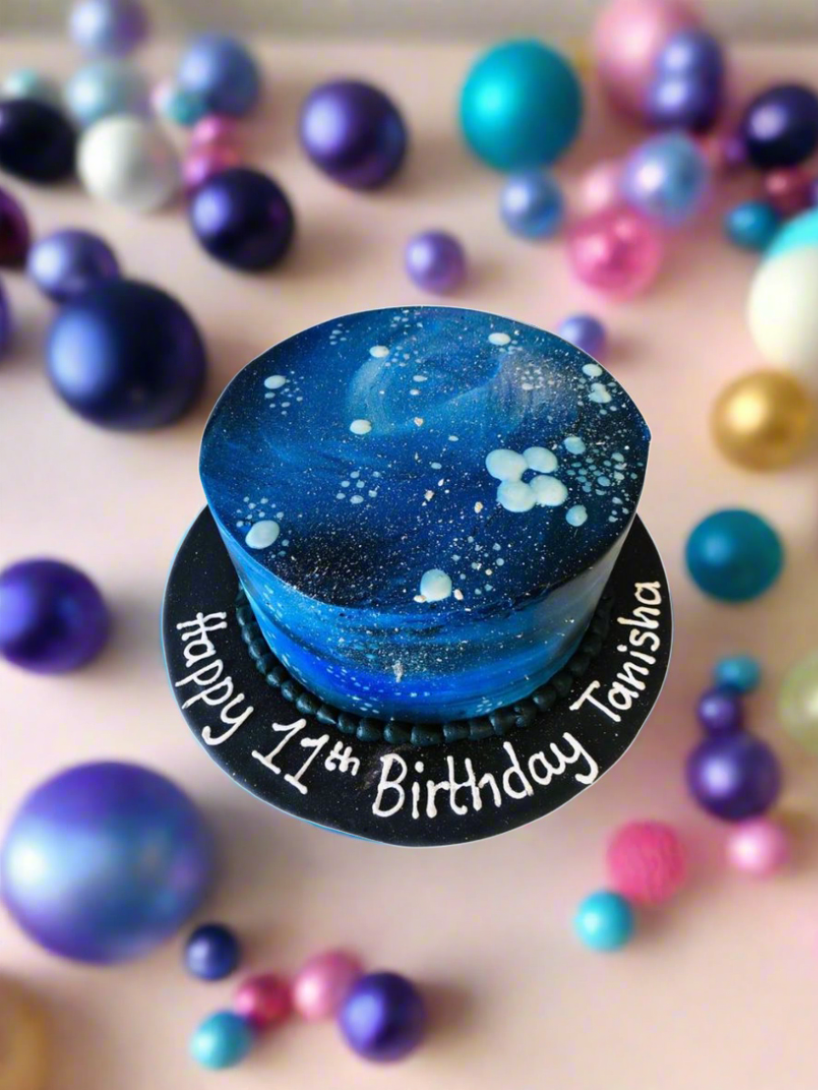 Galaxy Themed Birthday Cake