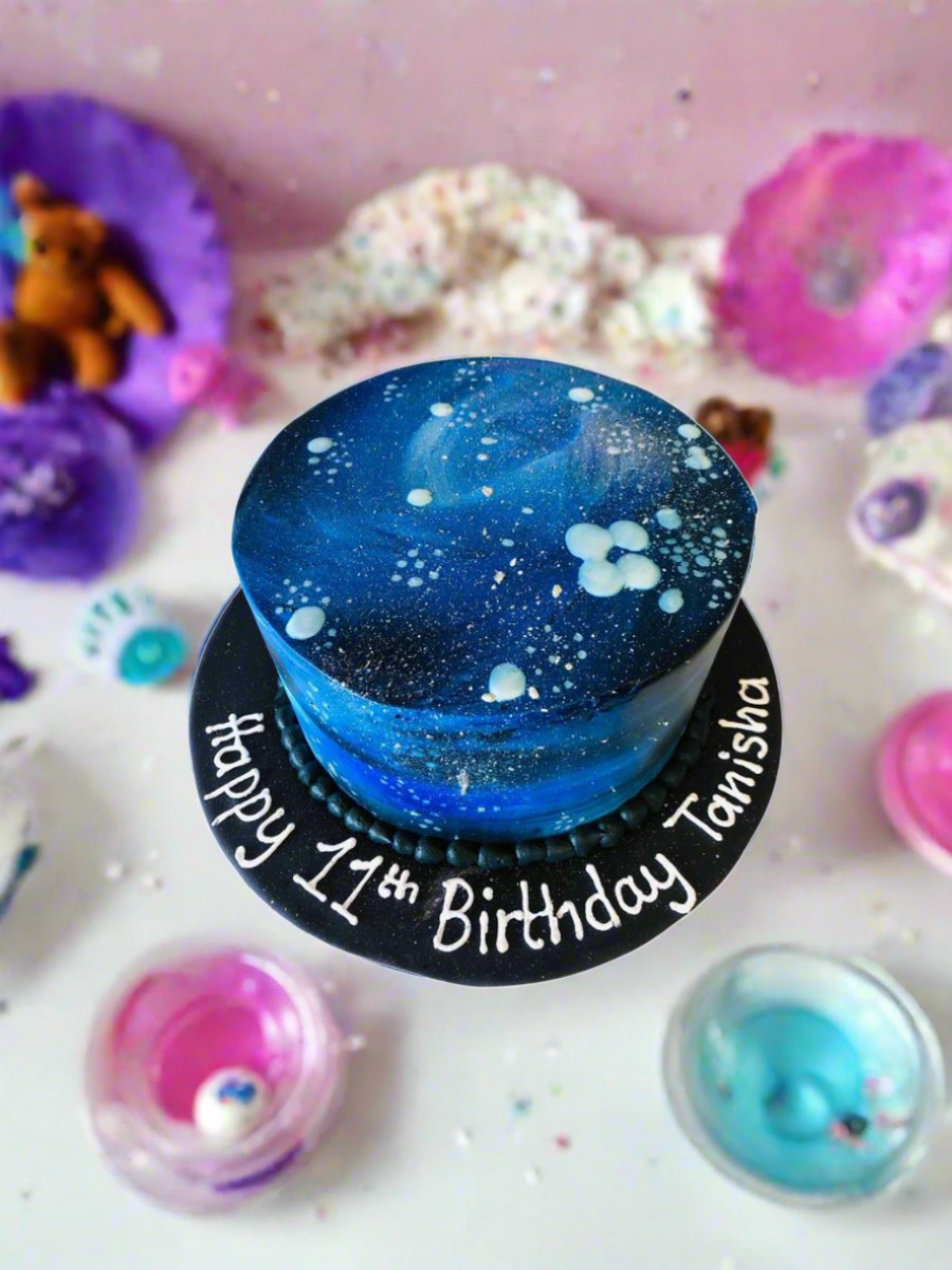Galaxy Themed Birthday Cake