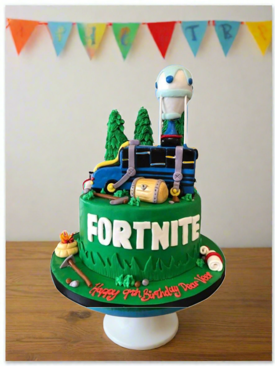 Fortnite Fondant Birthday Cake
