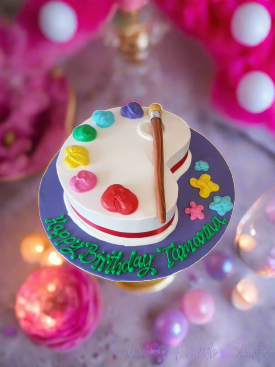 Art Palette Birthday Cake
