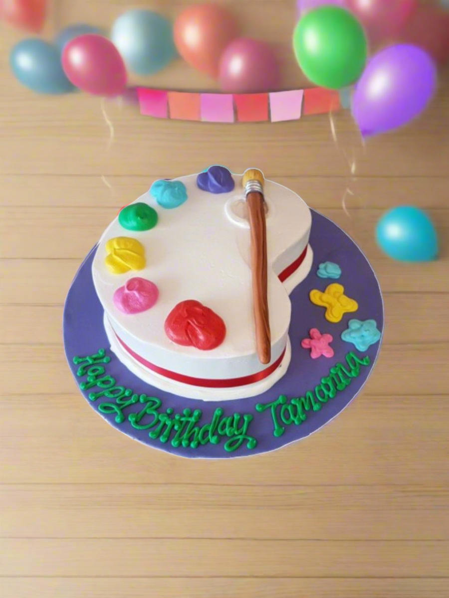 Art Palette Birthday Cake